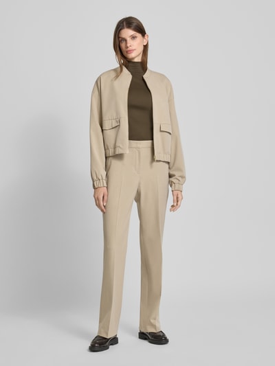 Marc Cain T-Shirt mit Stehkragen Khaki 1