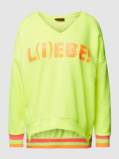 miss goodlife Sweatshirt mit V-Ausschnitt Neon Gelb 2