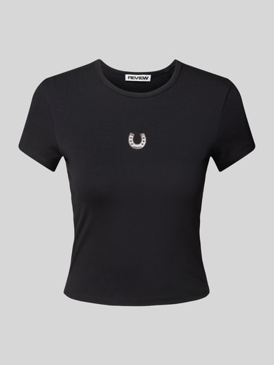 Review T-shirt met labelstitching  - 2