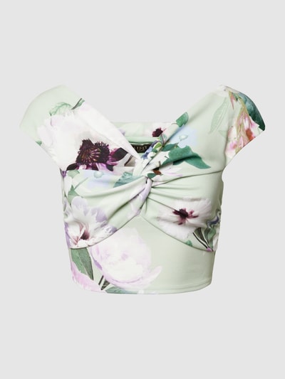 Lipsy Kort T-shirt met V-hals Mint - 2