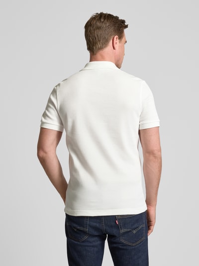 Lacoste Koszulka polo o kroju slim fit z naszywką z logo Złamany biały 5