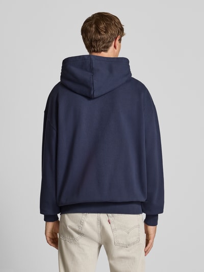 Pegador Oversized sweatjack met logostitching en capuchon Marineblauw - 5