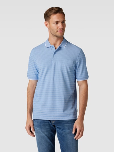 bugatti Poloshirt mit Streifenmuster Blau 4