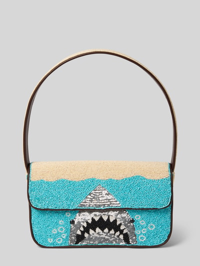 Staud Handtasche mit Pailletten Modell 'TOMMY' Metallic Blue 2