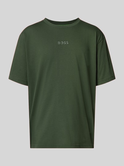 BOSS Green T-Shirt mit Label-Print und Rundhalsausschnitt Dunkelgruen 2