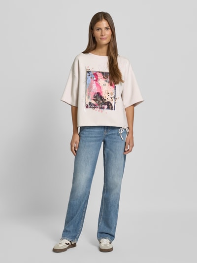 Christian Berg Woman Bluza z rękawem o dł. 1/2 i tunelem Écru 1