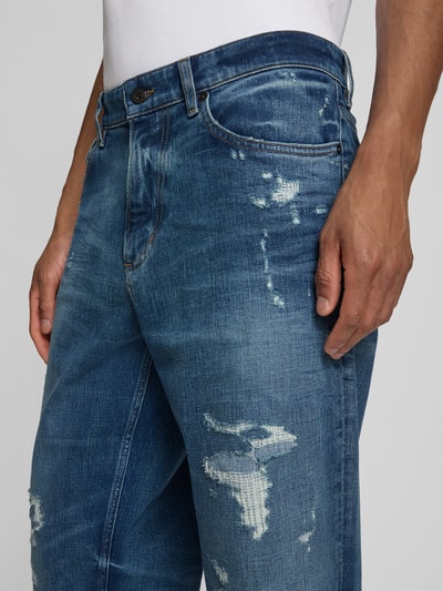 BOSS Orange Jeansy o kroju relaxed fit z mieszanka bawełny model 'ARLO_CROPPED' Ciemnoniebieski 3
