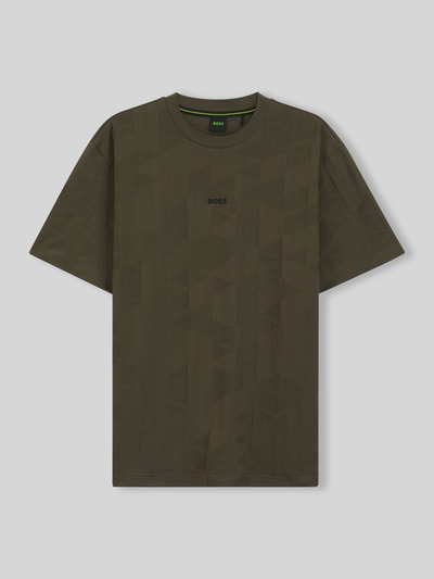 BOSS Green Regular Fit T-Shirt aus reiner Baumwolle Modell 'TS_NETWORK JQ' Oliv 2
