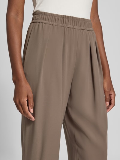 Emporio Armani Hose mit weitem Bein und elastischem Bund Taupe 3