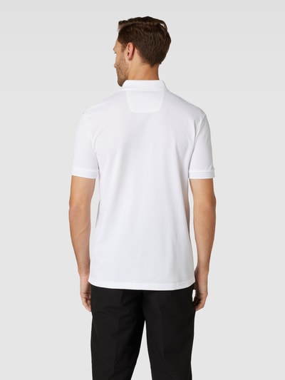 BOSS Green Regular Fit Poloshirt mit Label-Stitching Modell 'PADDY' Weiss 5