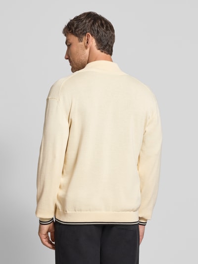 BOSS Green Regular Fit Troyer aus Baumwoll-Mix Modell 'ZONE' Offwhite 5