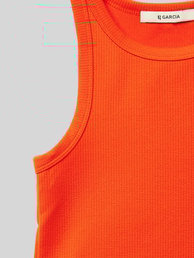 Garcia Crop Top mit gerippten Abschlüssen Orange 2