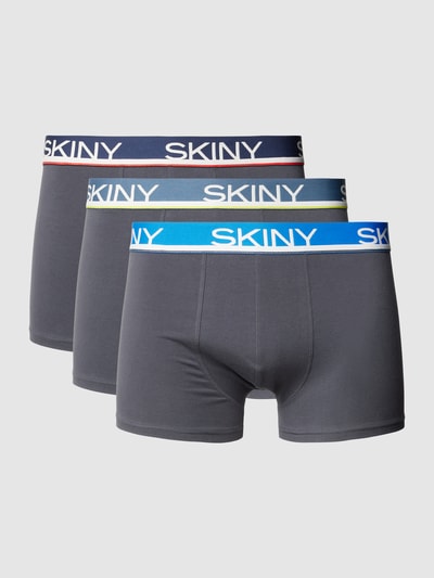 Skiny Trunks mit Label-Bund im 3er-Pack Anthrazit 1