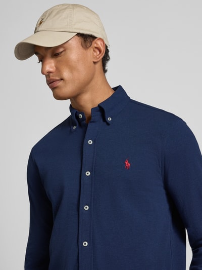 Polo Ralph Lauren Regular Fit Freizeithemd mit Button-Down-Kragen Marine Melange 3
