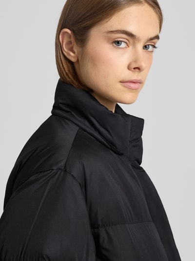 Levi's® Regular fit gewatteerde lange jas met capuchon, model 'Bubble' Zwart - 3
