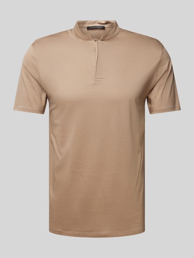 Drykorn Poloshirt in unifarbenem Design Modell 'Louis' Beige 2