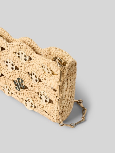 Rabanne Handtasche mit Lochstickerei Beige 3