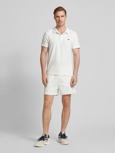 Lacoste Regular fit korte broek met elastische band Offwhite - 1