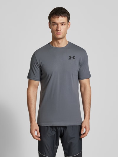 Under Armour T-Shirt mit Label-Print Anthrazit 4