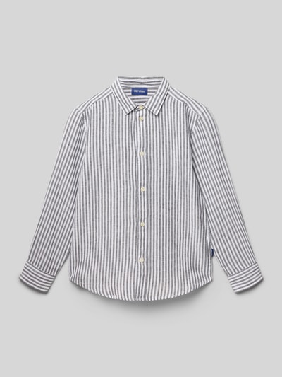 ONLY & SONS Koszula casualowa o kroju regular fit z mieszanki bawełny i lnu model 'CAIDEN' Granatowy 1