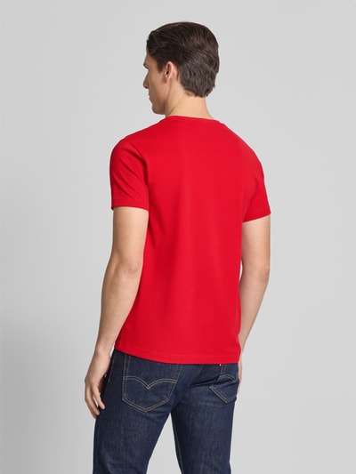 Gant Slim Fit T-Shirt mit Label-Stitching Rot 5