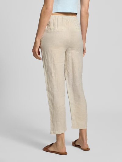 MANGO Caprihose aus Leinen mit elastischem Bund Modell 'LINEN' Beige 5