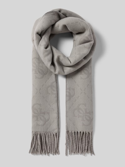 Guess Schal mit Ausfransungen Mittelgrau 1