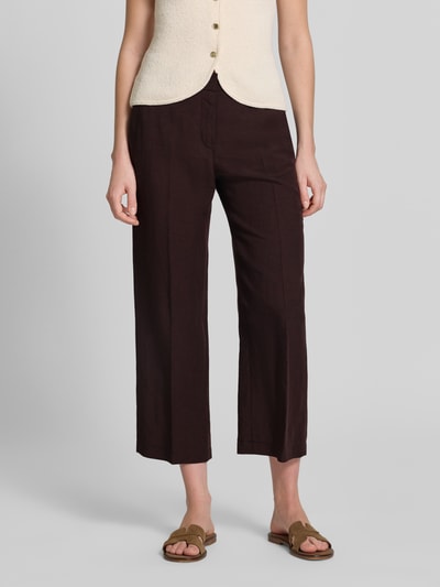 Raffaello Rossi Stoffhose mit Bügelfalten Modell 'OLESSA' Dunkelbraun 4