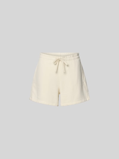 Produktfoto, Shorts mit Modal-Anteil von Juvia in Creme, elastischer Bund mit Tunnelzug, seitliche Eingrifftaschen, glatte Textur, Regular Fit