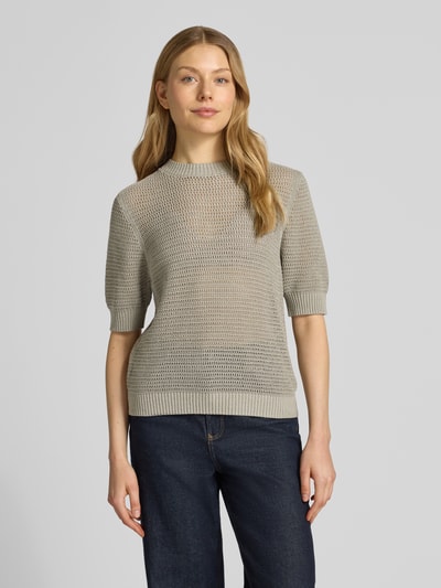 DRYKORN regular fit trui in brei-look model 'SANIDY' Taupe - 4