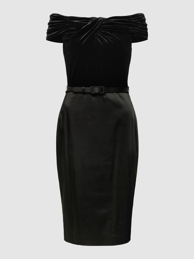 Lauren Dresses Knielanges Kleid mit Knoten-Detail Modell 'YROTRIA' Black 2