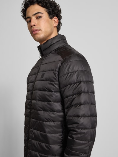 Jack & Jones Steppjacke mit Stehkragen und Reißverschlusstaschen Black 3