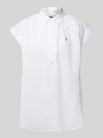 Polo Ralph Lauren Leinenbluse mit Label-Stitching Weiss 2