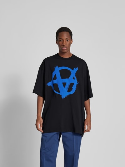 VETEMENTS Oversized T-Shirt aus reiner Baumwolle Black 4