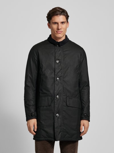 Barbour Jacke mit Pattentaschen Modell 'WAX MAC' BLACK 4