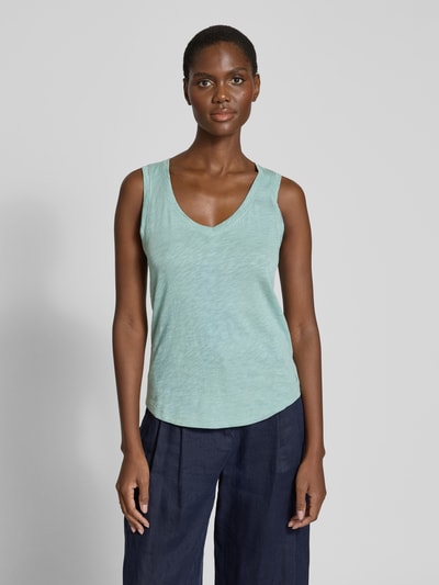 Marc O'Polo Regular fit tanktop van katoenen slubjersey Mintgroen - 4