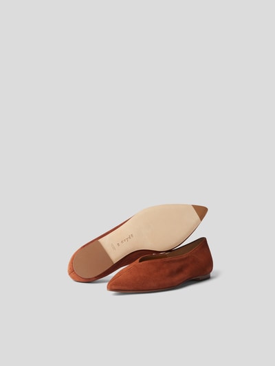 Aeyde Ballerinas aus Leder Cognac 5