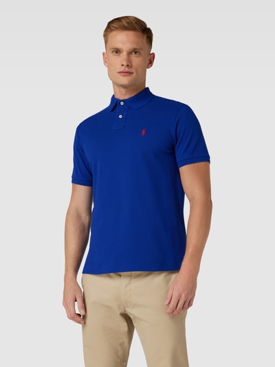 Polo Ralph Lauren Poloshirt met logostitching, model 'BASIC' Koningsblauw - 4