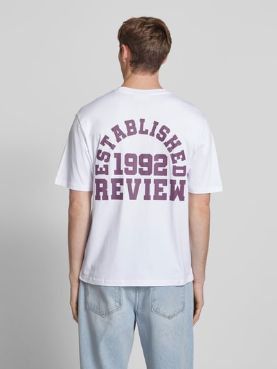 REVIEW Regular Fit T-Shirt aus Baumwoll-Viskose-Mix Weiss 5