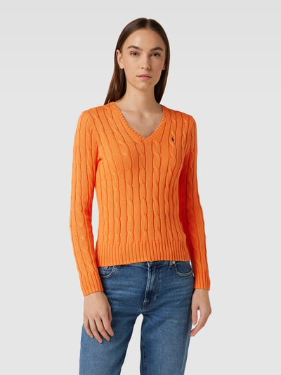 Polo Ralph Lauren Gebreide pullover met kabelpatroon Oranje - 4