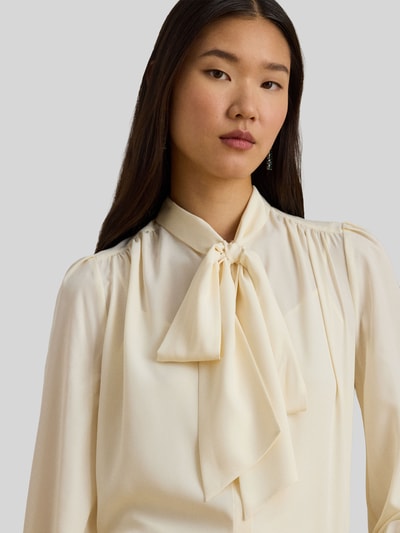 Lauren Ralph Lauren Regular Fit Langarmbluse mit Schluppenkragen Sand 3