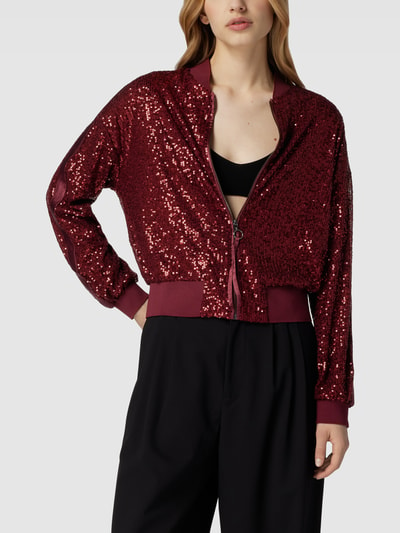 Esprit Collection Blazer mit Paillettenbesatz Modell 'November' Bordeaux 4