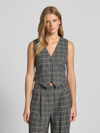 Marc O'Polo Denim Regular fit gilet met viscose Antraciet - 4