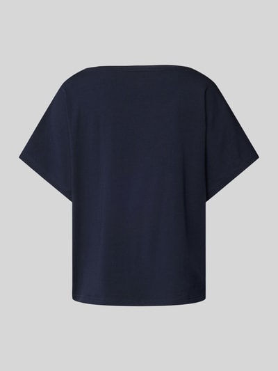 TOMMY HILFIGER T-shirt met ronde hals en labelstitching Donkerblauw - 3