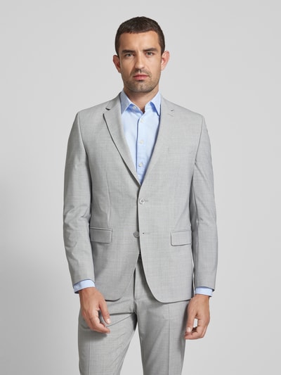 HECHTER PARIS Slim fit colbert met paspelzak op de borst Middengrijs - 4