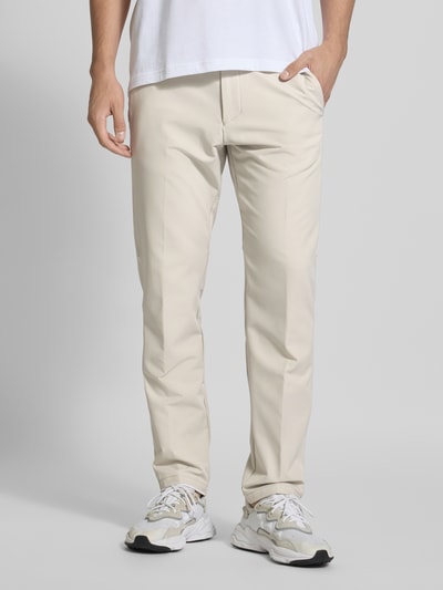 BOSS Green Spodnie o kroju slim fit z trokami model ‘T_COMMUTER’ Piaskowy 4