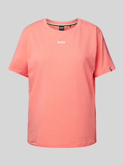 BOSS T-shirt met labelprint Zalm - 2