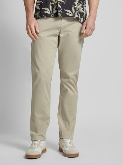 BOSS Orange Tapered fit chino met riemlussen Beige - 4