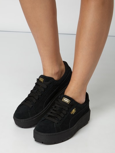 Puma Sneaker 'Platform Trace Trainers' aus Veloursleder Black 3