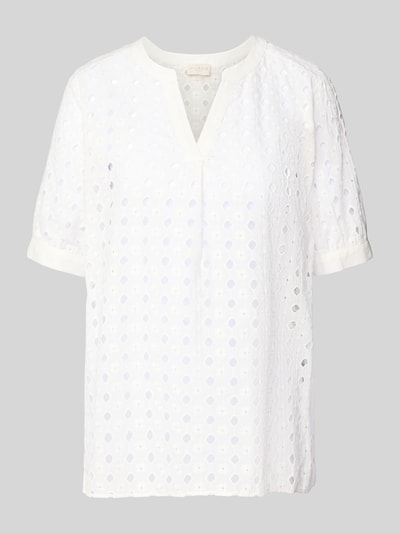 Milano Italy Regular Fit Blusenhirrt aus reiner Baumwolle Offwhite 2